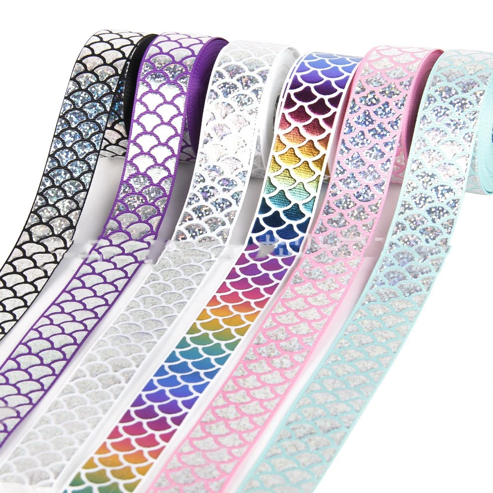 Laser Silver Sequins Ribbed Band