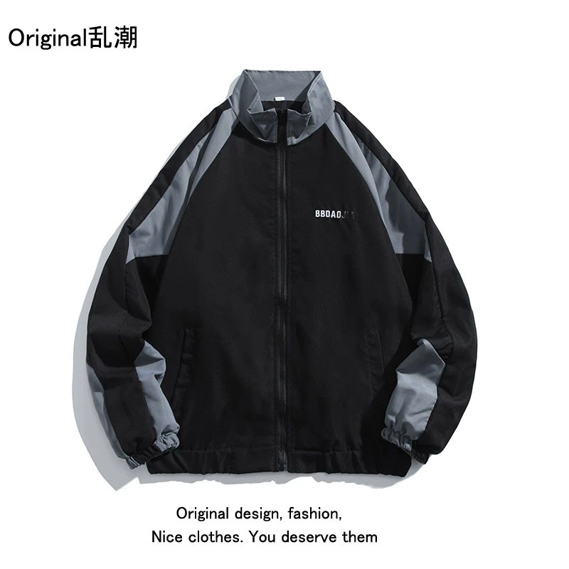 INS Long Sleeve Standard Jacket New Contrast Baseball Collar