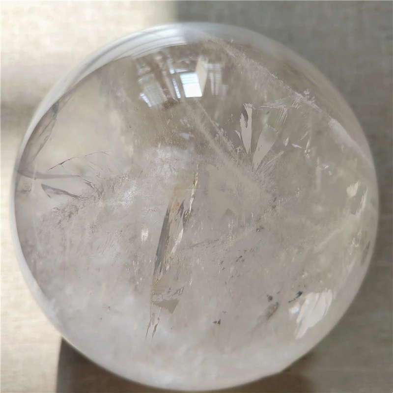 Natural White Crystal Ball Decoration