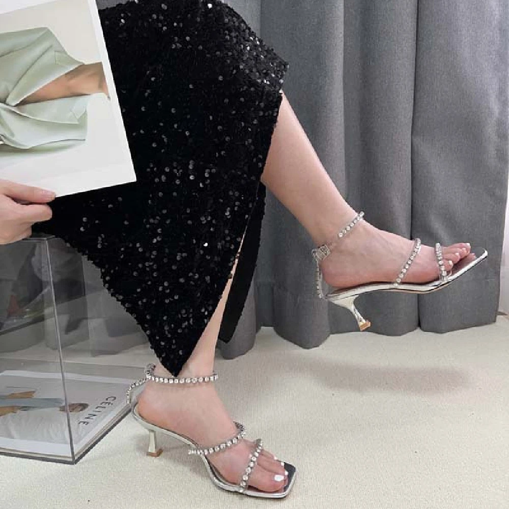 Women's Fashion Rhinestone High-heeled Sandals