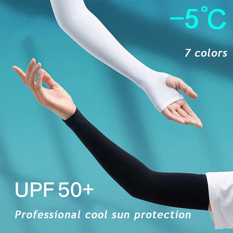 2023 wear summer new men's and women's sunscreen anti-ultraviolet icy arm guard ice silk sleeves