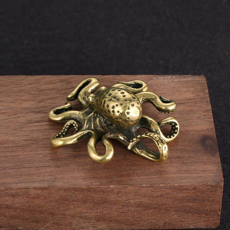 Creative Fun Solid Pure Copper Octopus Ornaments Crafts