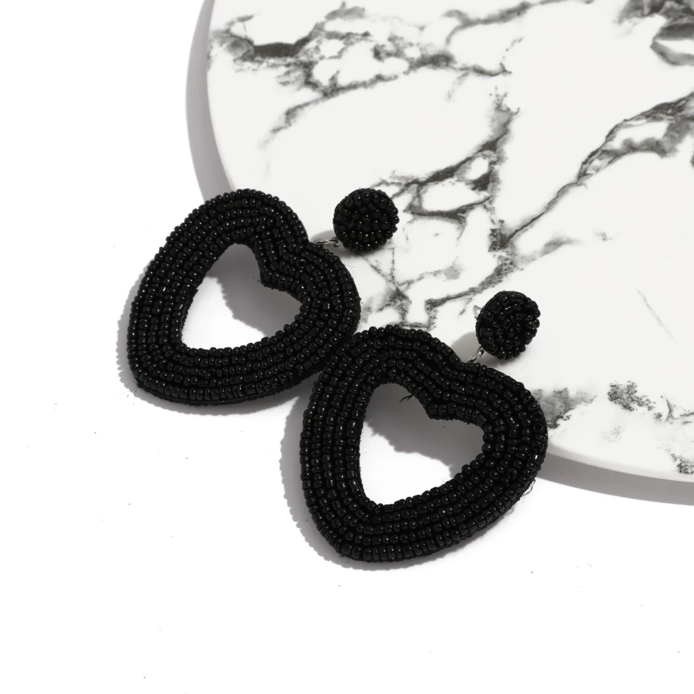 High-key Eardrop Elegant Heart Bead Women