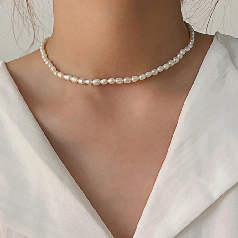 Natural Water Pearl All Match Clavicle Chain