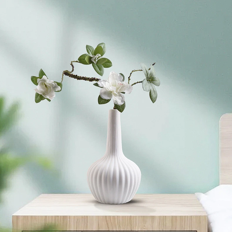 Home Decoration Ceramic Vase Dried Flower Arrangement Vase Starry Sky Minimalist Creative Decoration White Living Room