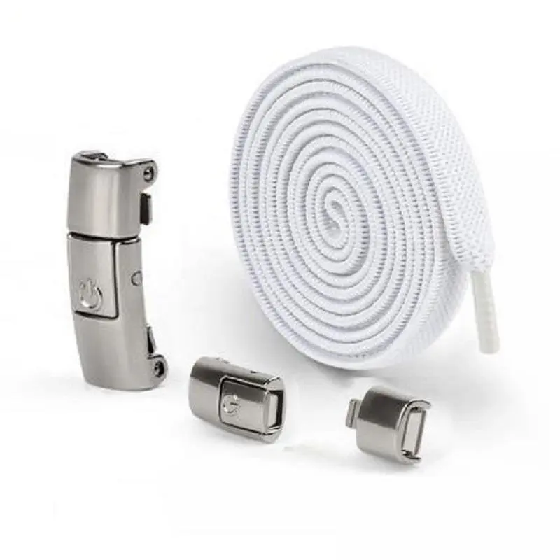1 Pcs Lazy Shoelace Buckle Elastic Elastic Men and Women Widened Flat Shoelace Rope Do Not Need To Tie A Fixed Artifact