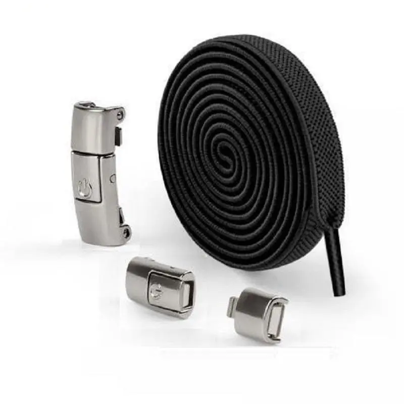 1 Pcs Lazy Shoelace Buckle Elastic Elastic Men and Women Widened Flat Shoelace Rope Do Not Need To Tie A Fixed Artifact