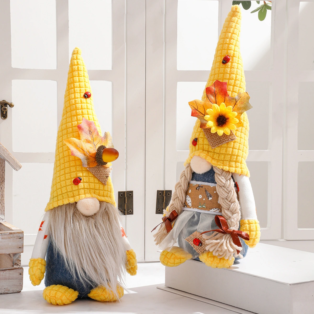 Yellow Series Couple Rudolf Doll Faceless