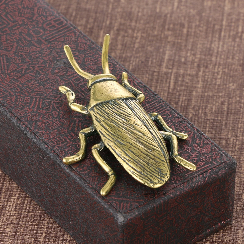 Creative Pure Copper Insect Cockroach Solid Brass Tea Ornaments