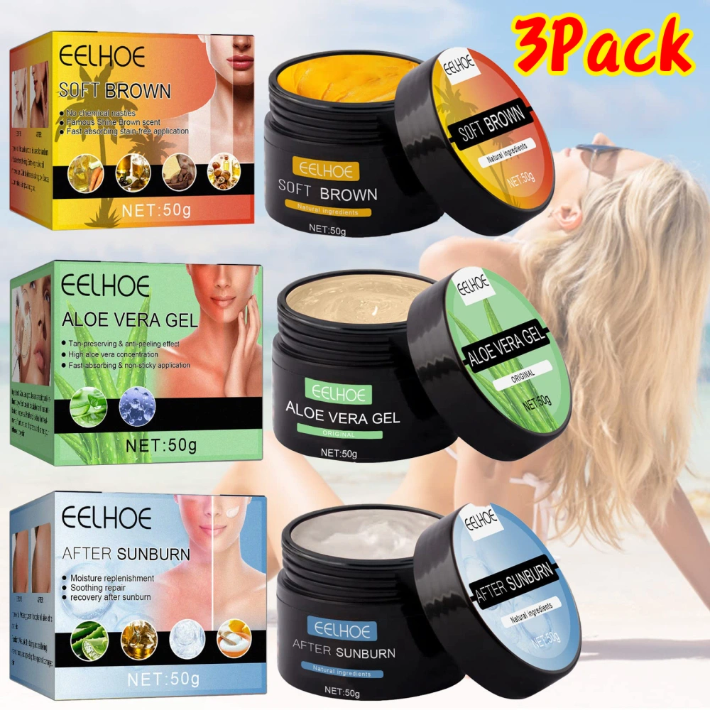 3 Pcs Eelhoe Tanning Gel-Natural Tan Skin Cream