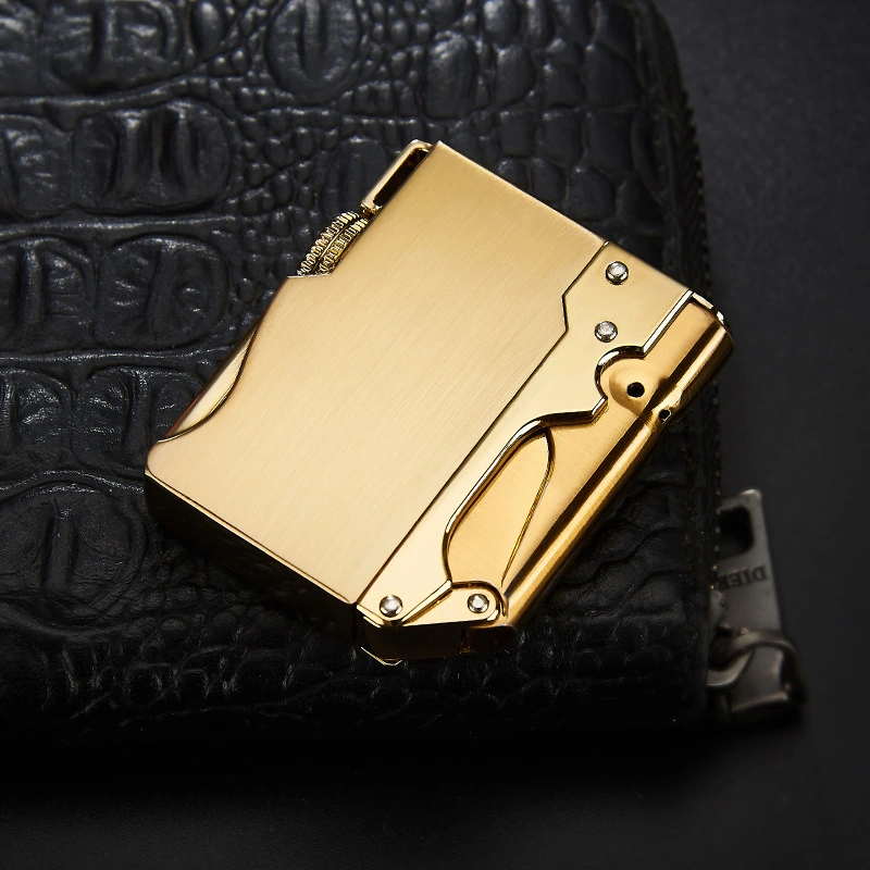 Press Metal Inflatable Windproof Lighter