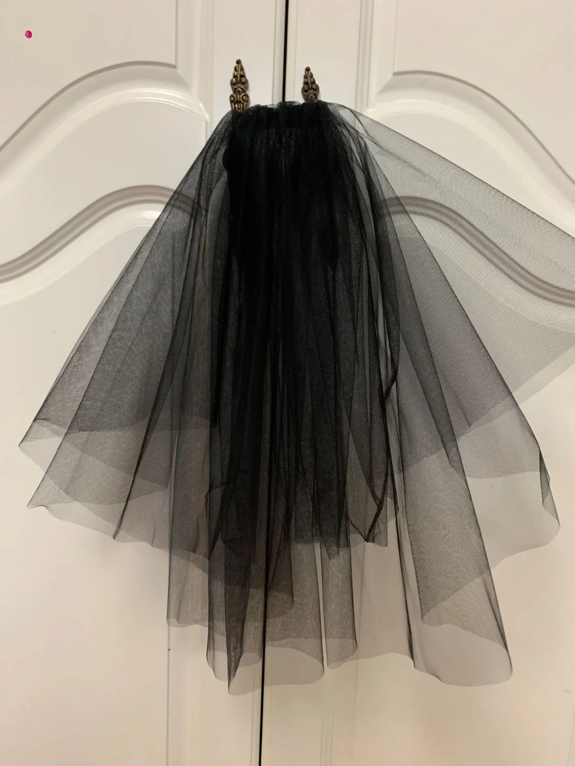 Black Veil Short Cute Soft Veil Simple