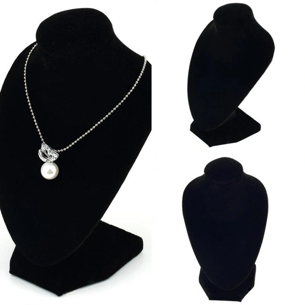 2023 NEW Universal Black Velvet Mannequin Necklace Pendant Jewelry Display Stand Holder Show Shelf (The necklace is not includes)