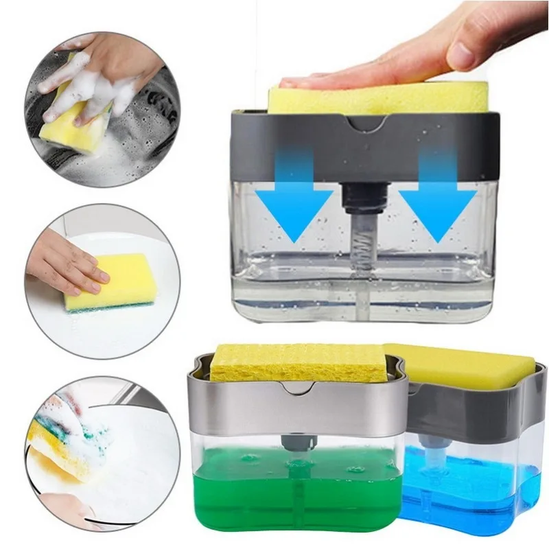 automatic soap dispenser bottle for liquid soap kitchen sponge soap dispenser kitchen sponge dispenser manual soap Sponge 