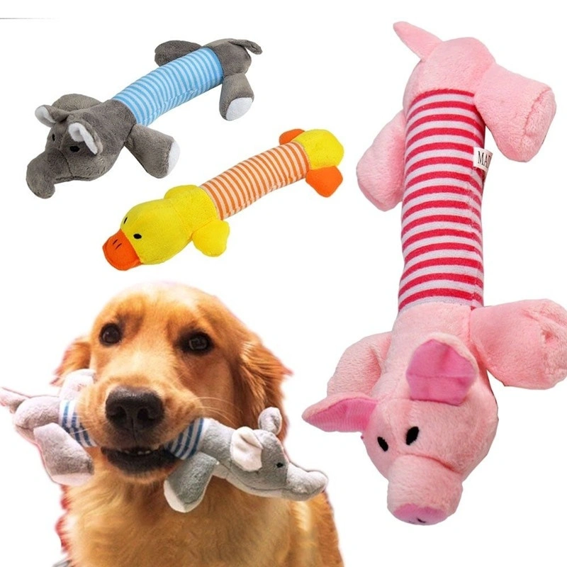 New Funny Dog Toy Pet Puppy Plush Squeaker Squeaky Toys Pig Duck Elephant Pet Chew Toys