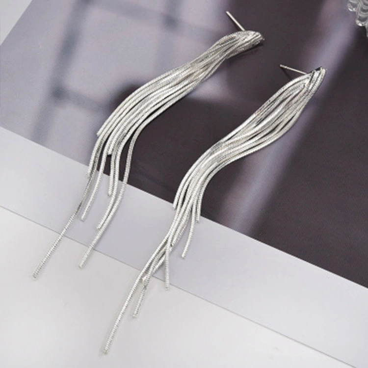 Long Fringe Earrings Female Accessories