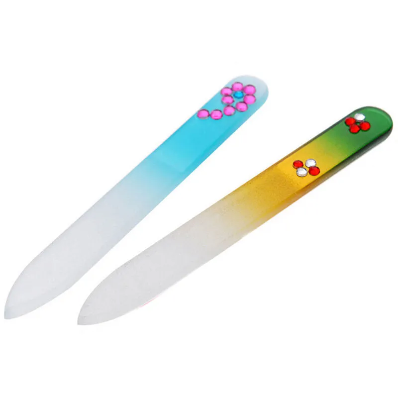 Durable Crystal Manicure Device, Nail Files Art Manicure + Barrelled Hard Box, Creative Beauty Professional Tool