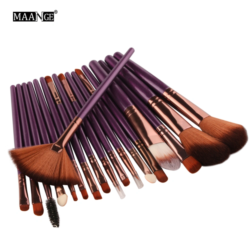 18 PCs Premium Synthetic Makeup Brush Set for Contouring Powder Contour Foundation Eyebrow Eye Shadow