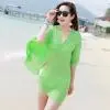 Women's Solid Color Beach Shawl Cover, Multiple Purposes Simple Style Chiffon Beach Towel