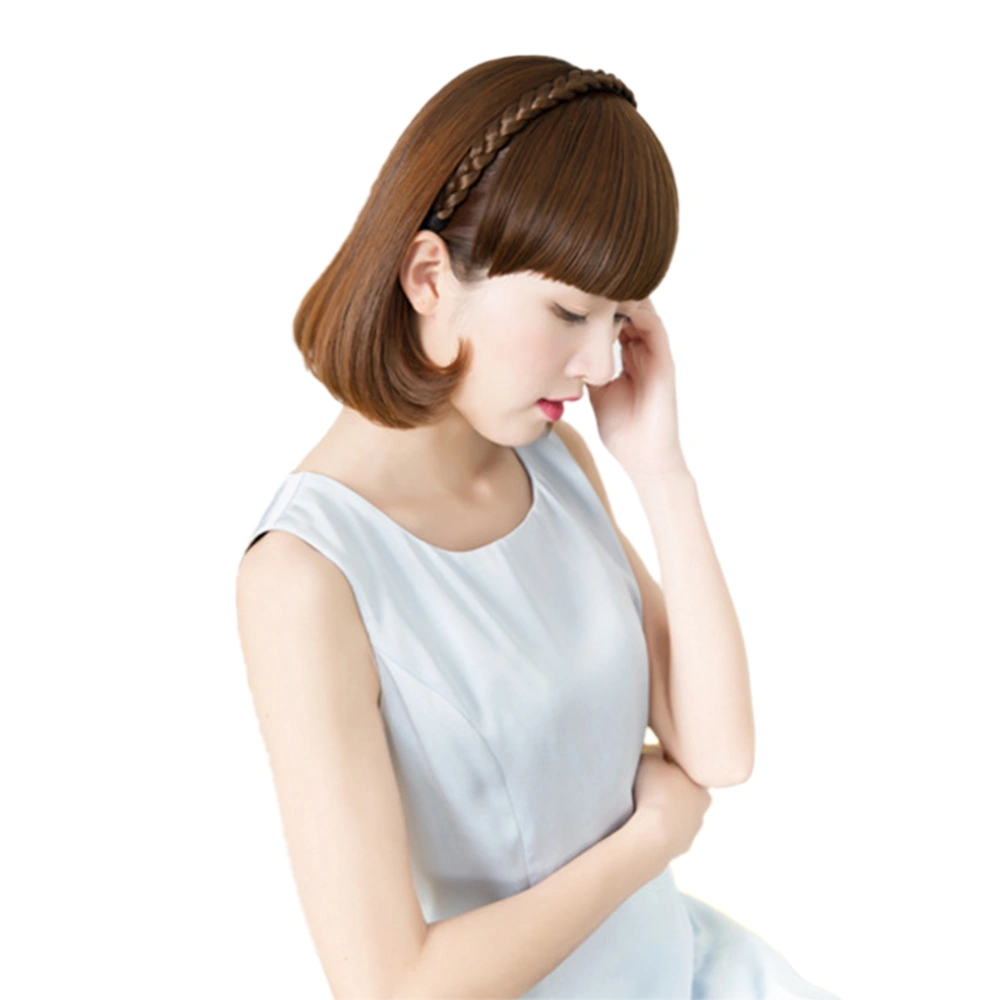 Women's Bangs Wig Natural Invisible Seamless Design Woven Headband Fashion Smooth Hairpiece