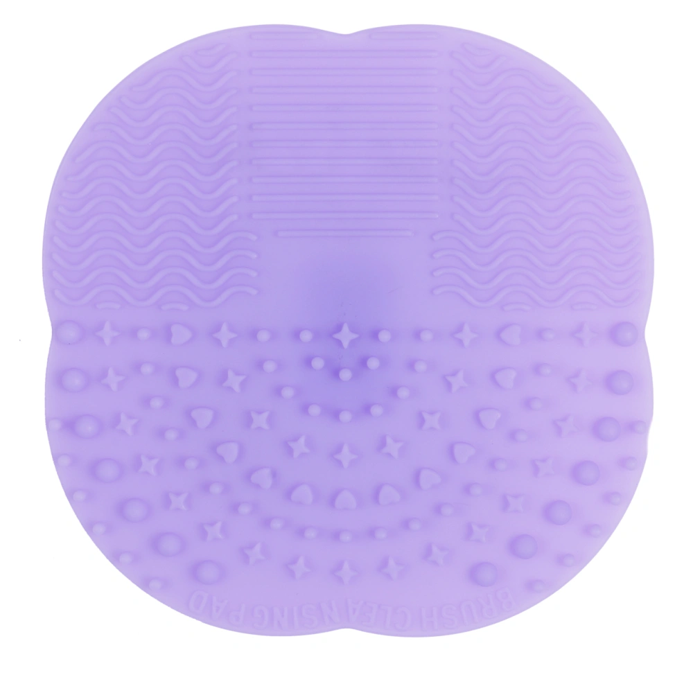 Makeup Brush Cleaner Pads Silicone Flower Shape Solid Color Durable Scouring Mat for Women and Girl