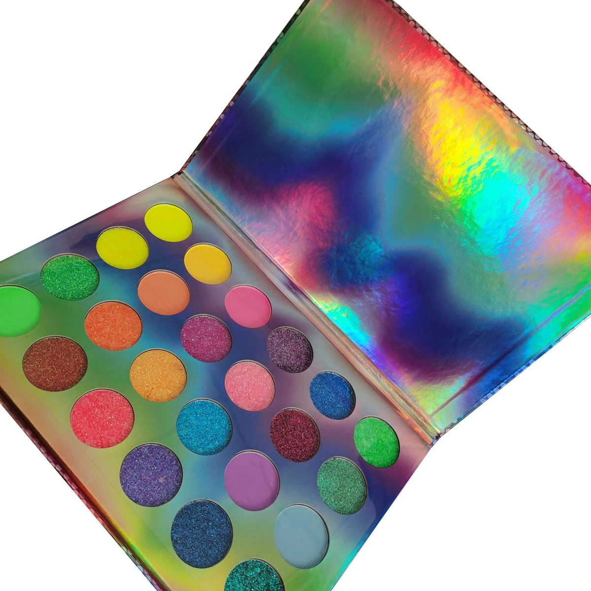 24 Colors Glow Eyeshadow Palette without Mirror Luminous Halloween Party Make Up Tools