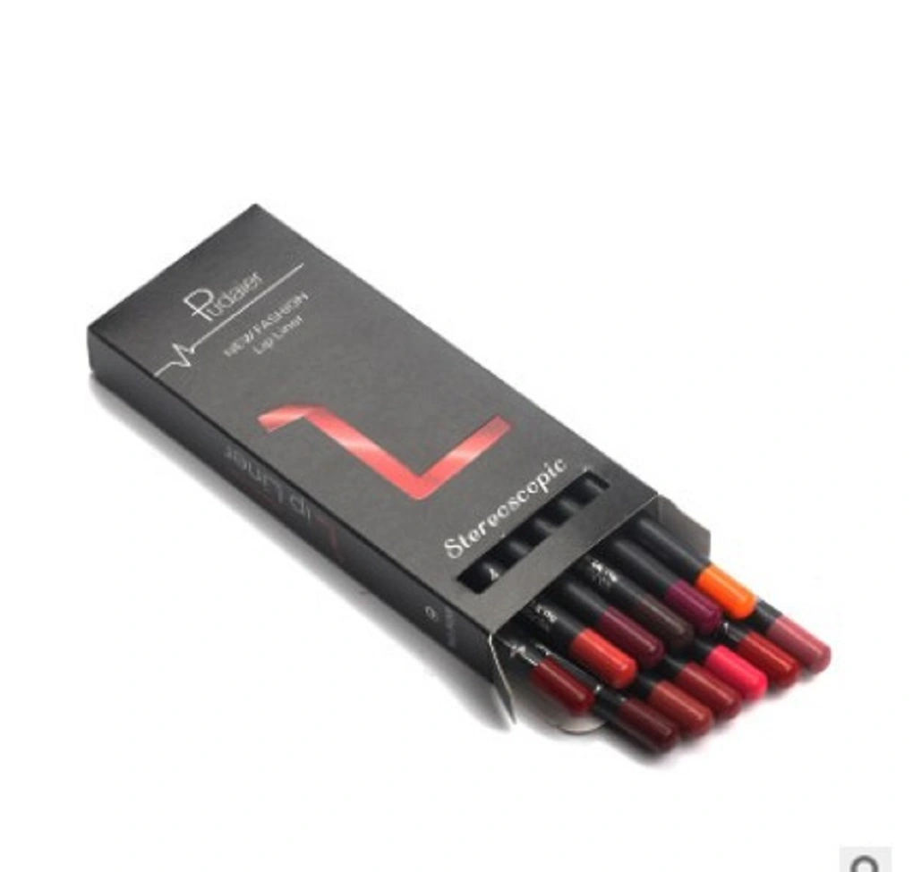 12PCS Set Waterproof Lipstick Pen Lip Liner Long Lasting Matte Lipliner Pen Sets Beauty Makeup Tools