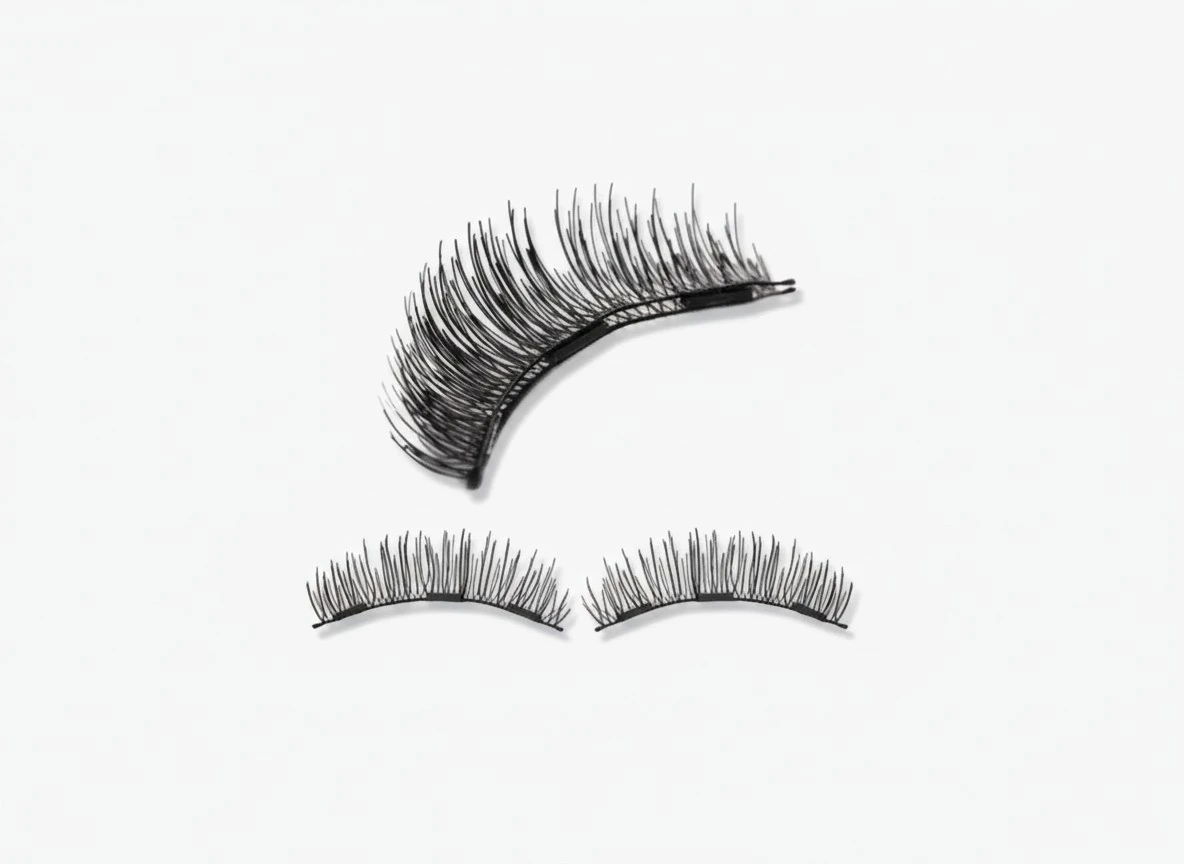 2 Pairs/4Pcs Magnetic False Eyelashes Easy to Wear Reusable Natural Long Black Eye Lashes