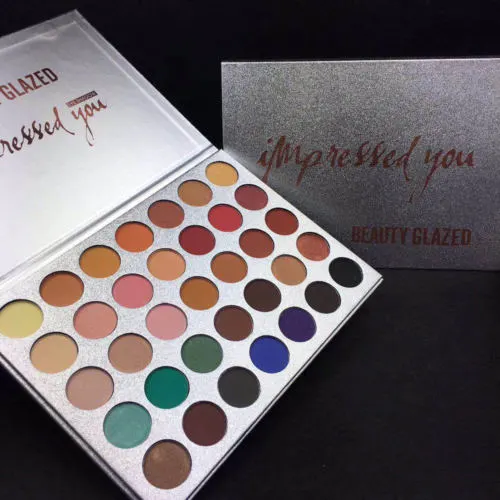 35 Pigmented Eyeshadow Palette, Makeup Glitter Blendable Long Lasting Eye Shadow Pallet