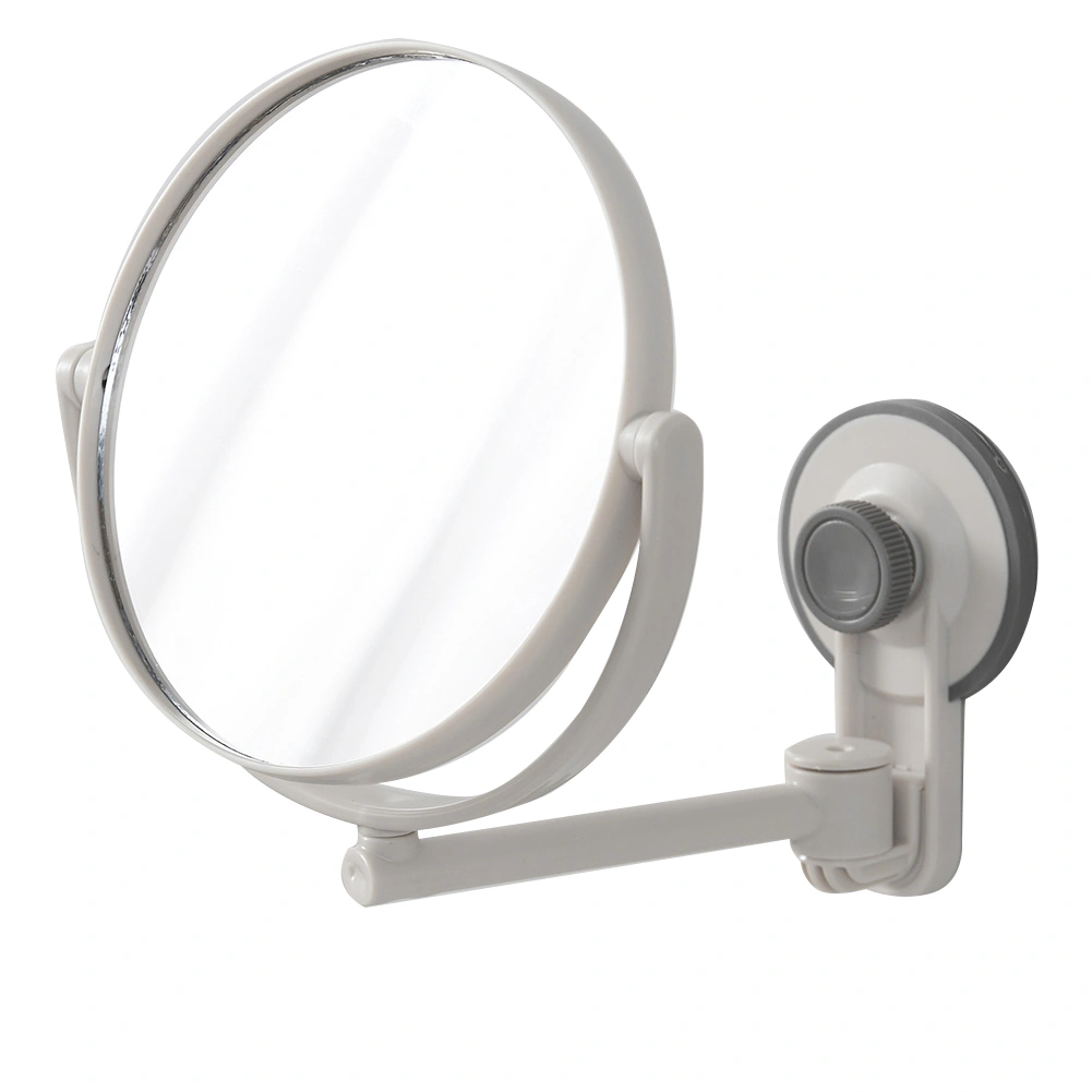 Wall-Mounted Vanity Mirror, 360° Rotatable Waterproof Smooth Perforated Double-Sided Make-Up Mirror