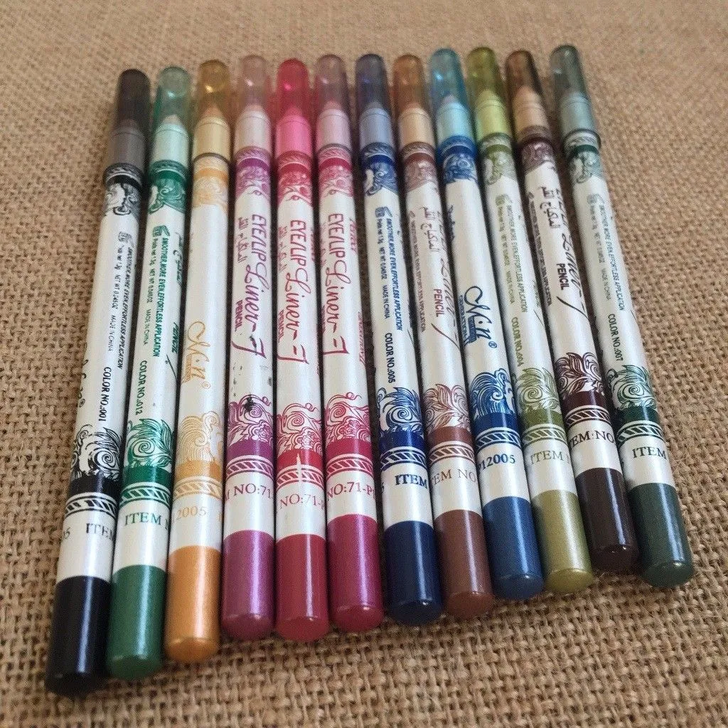 2Pcs Eyeliner Waterproof Shining Colors Eye Pencil Long Lasting Makeup Eye Professional Cosmetics