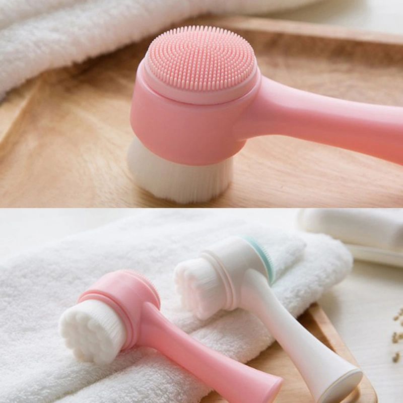 Facial Cleansing Brush, 2-in-1 Facial Washing Exfoliating Brush with Soft Bristles Skin Care Tools