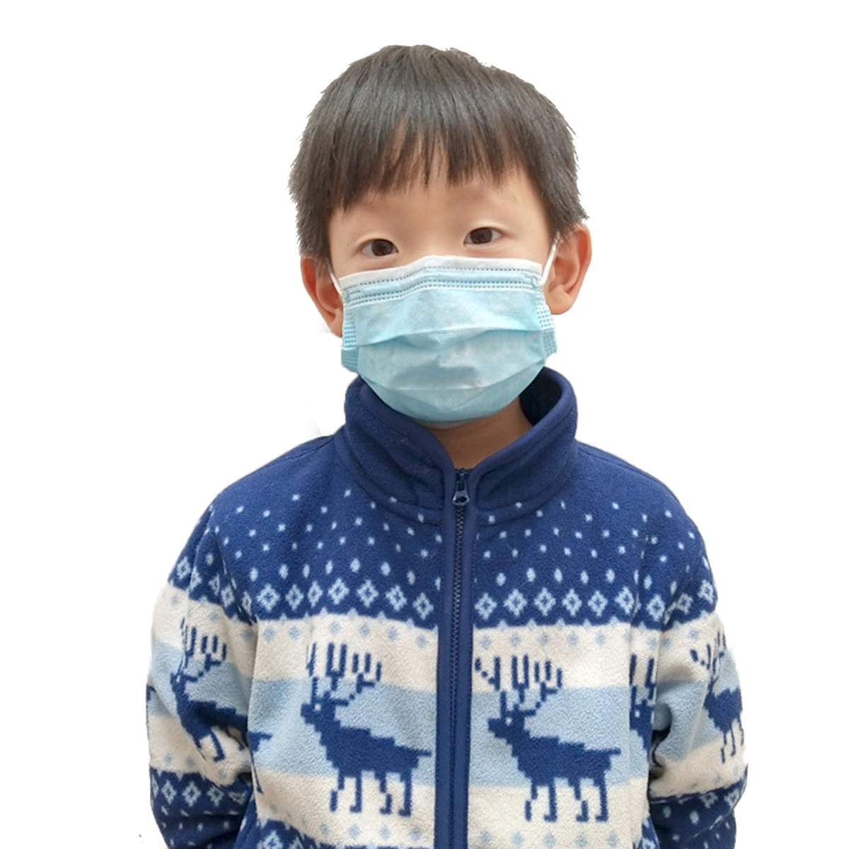 50Pcs Children Protective Mask, Three-layer Face Shield Ear Loop Breathable Solid Color Mask