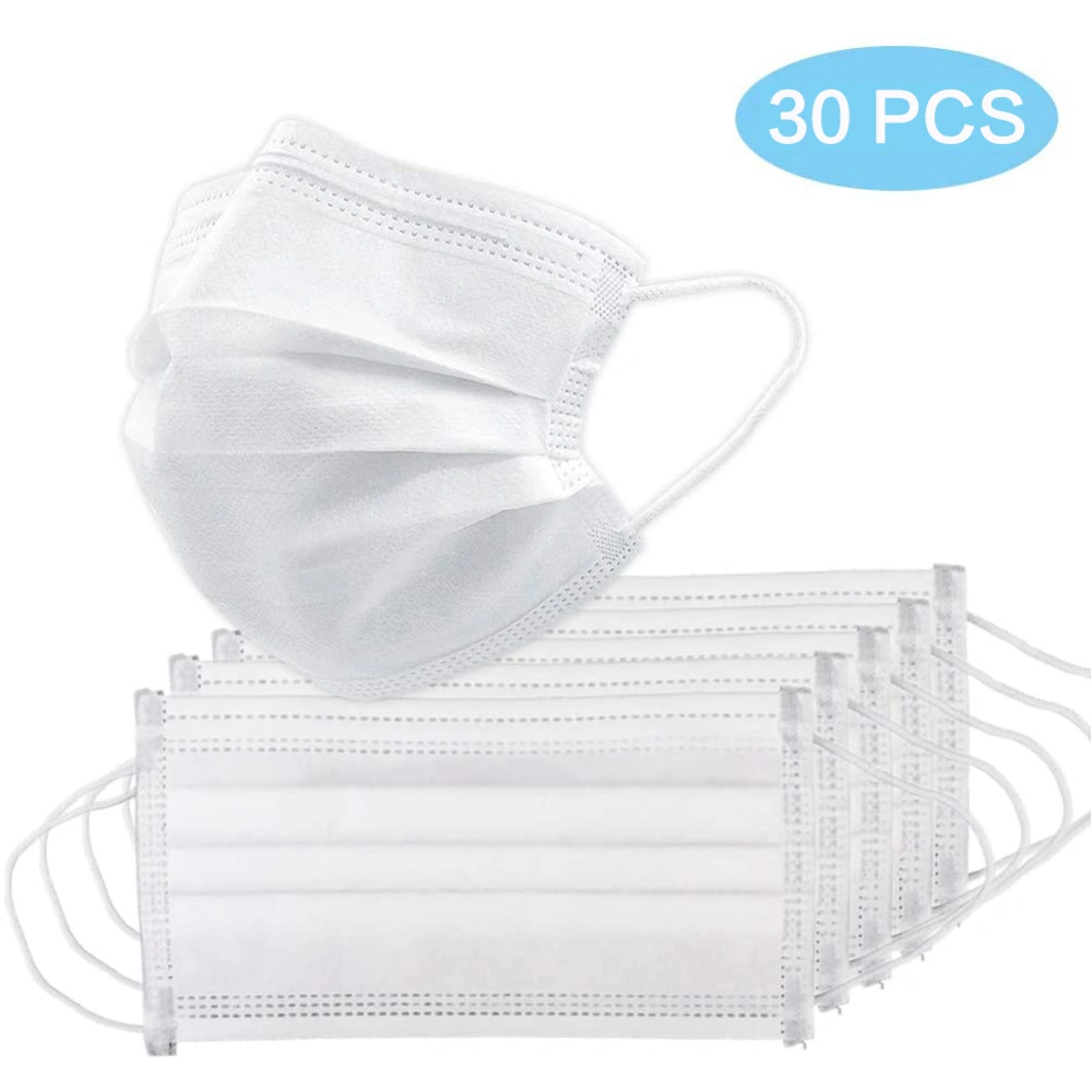 30 Pcs Adult Kids Baby Masks 3 Ply Face Protective Safe Soft Dust Protection Disposable Masks