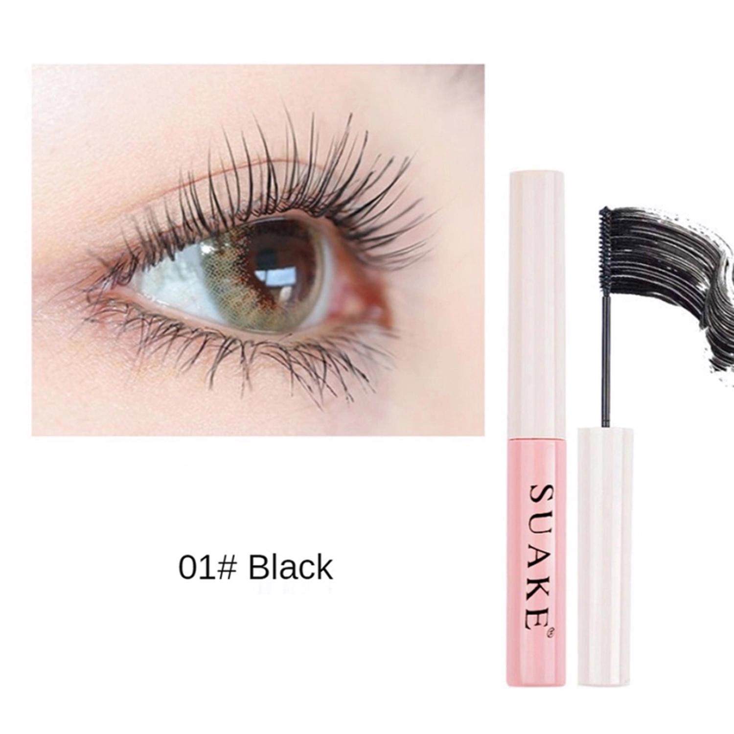 Waterproof Eyelash Mascara, Lengthening & Thick Natural Extension Mascara, Long-Lasting Lashes Mascara, Black/Brown