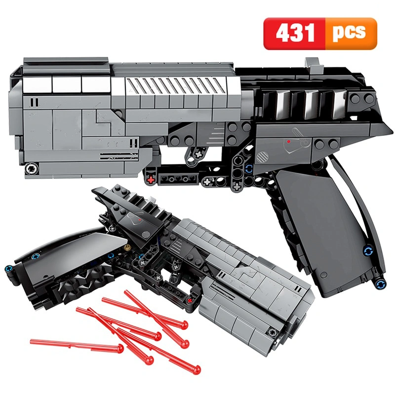 431pcs City Military Police Pistol Gun Building Blocks