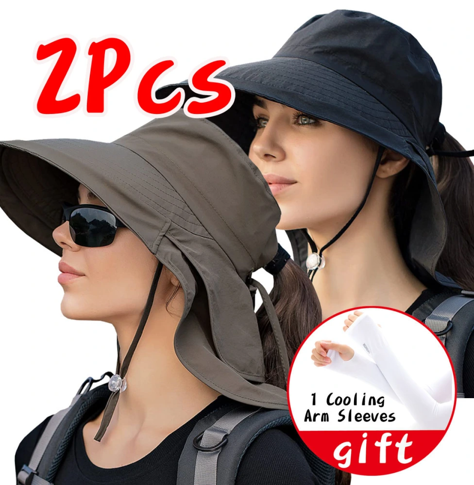 2 Pcs Sun Hat for Women UV Protection Fishing Hat