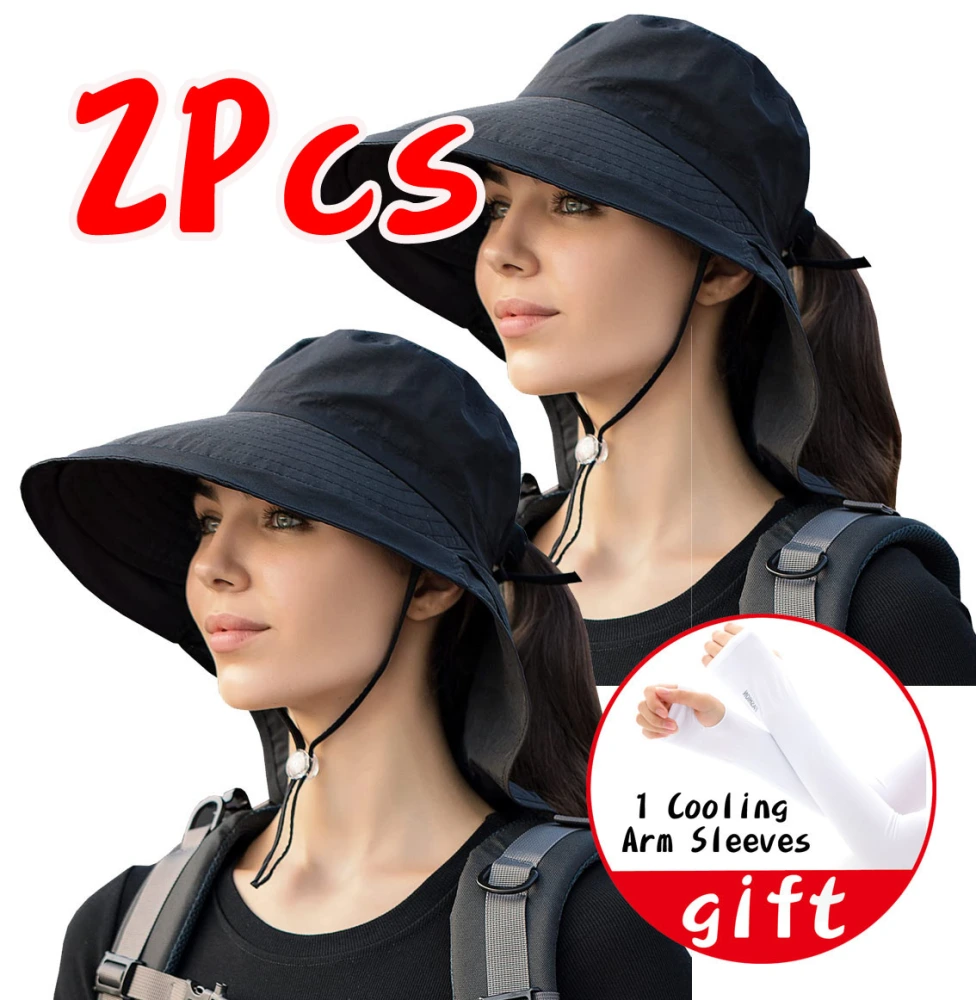 2 Pcs Womens Sun Hat Breathable Boonie Hats