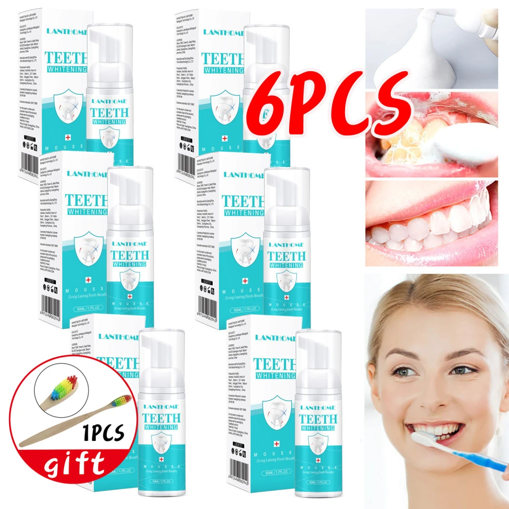 6 Pcs Teeth Whitening Mousse White Foam for White Teeth