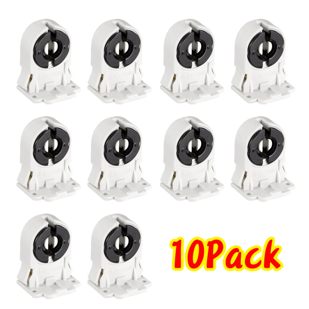 10pcs Light Holder Fit for Fluorescent Lamp: T8 / T10