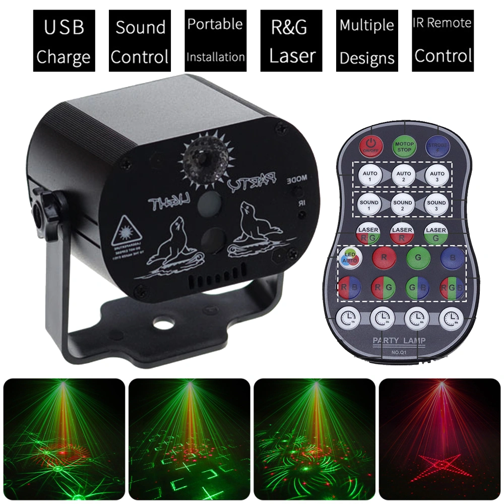 60 Patterns RGB LED Disco Light Laser Projection Lamp