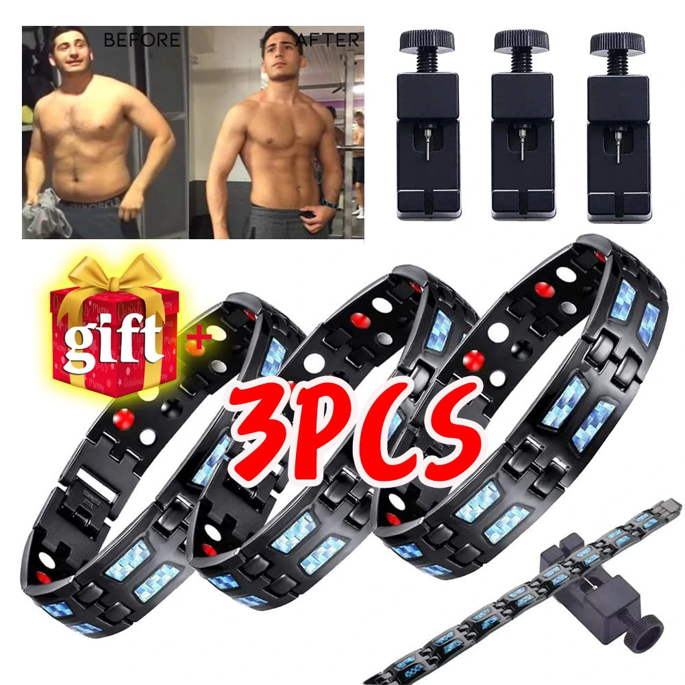 3 Pcs Titanium Power Magnetic Bracelet Lose Weight