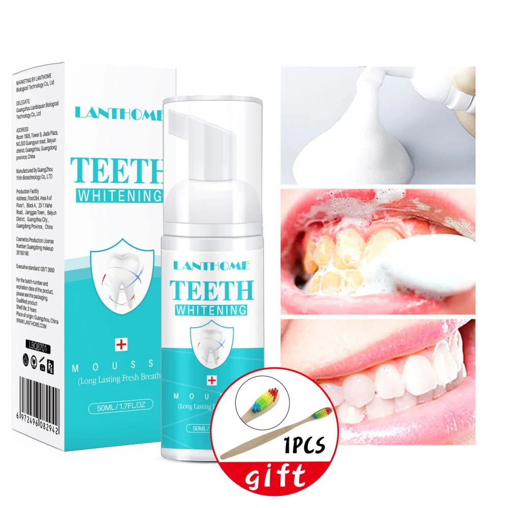 Teeth Whitener Foam Teeth Mouthwash for White Teeth