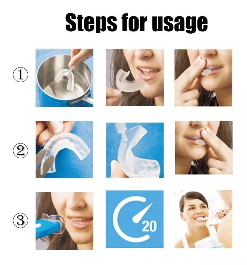 10 Pcs  Dental whitening Kit Whitener Complete Mouldings