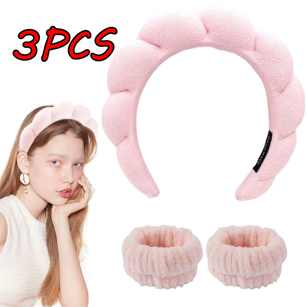 3Pcs Women Spa Headband Terry Cloth Spa Headbands