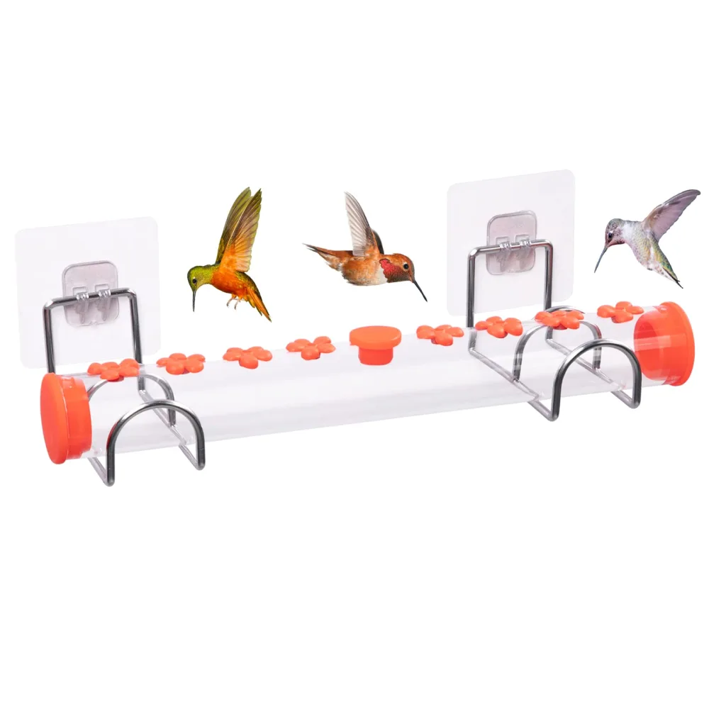 Horizontal Hummingbird Feeders with 8 Feeding Ports