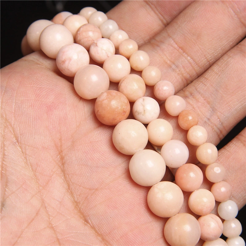 Pink Aventurine Loose Round Beads Diy Ornament Accessories