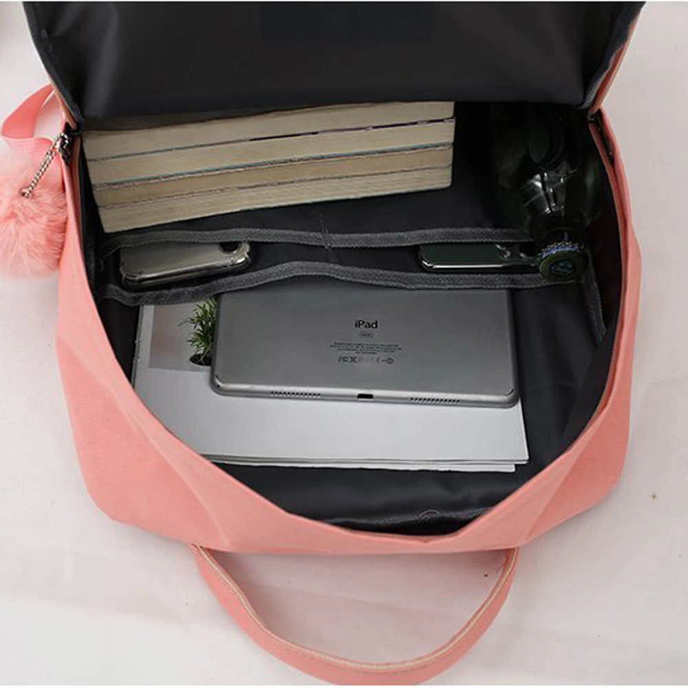 5 Pcs School Backpack Bags Shoulder Bag Tote Canvas