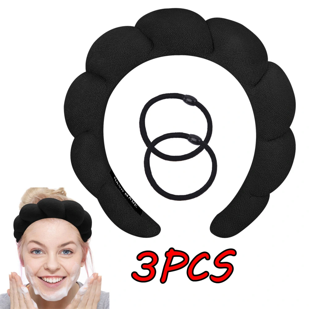 3Pcs Women Spa Headband Head Wraps Hair Accessory