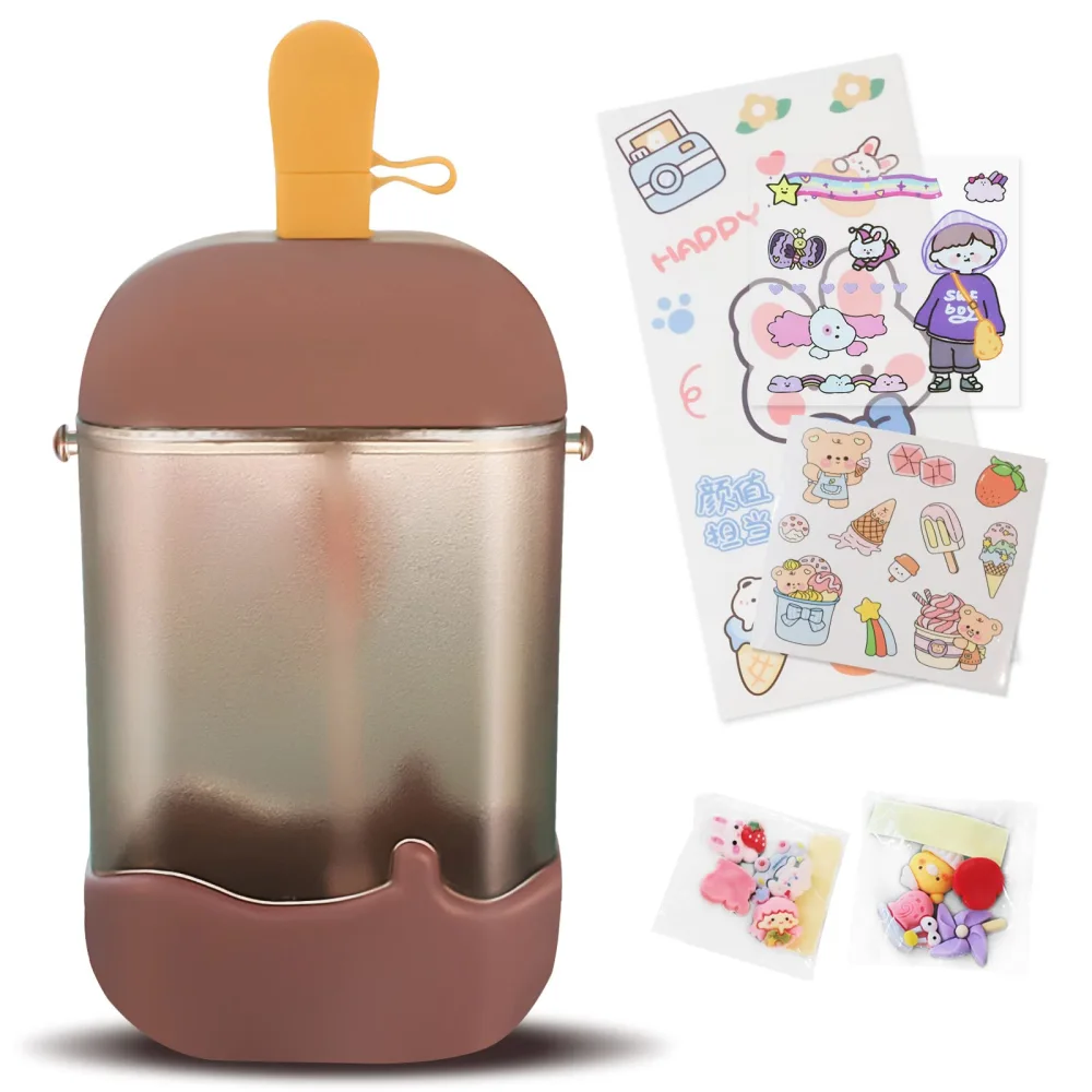 Kawaii Girls Water Bottles Ice Cream Popsicle Cups